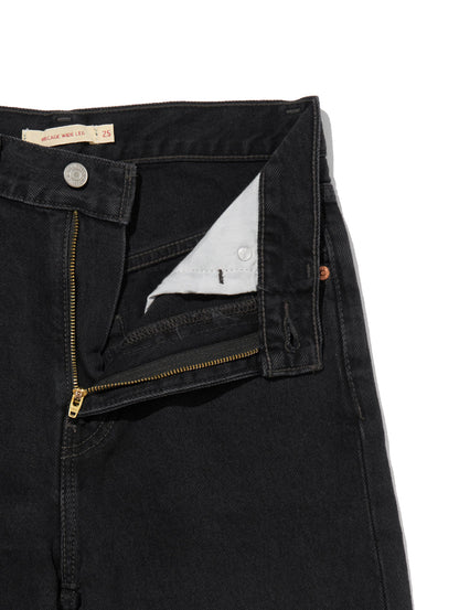 RIBCAGE WIDE LEG ブラック