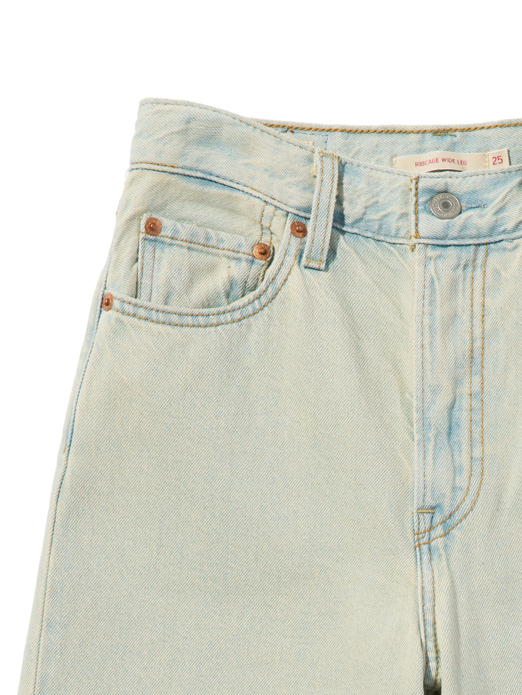 RIBCAGE WIDE LEG ジーンズ ライトインディゴ