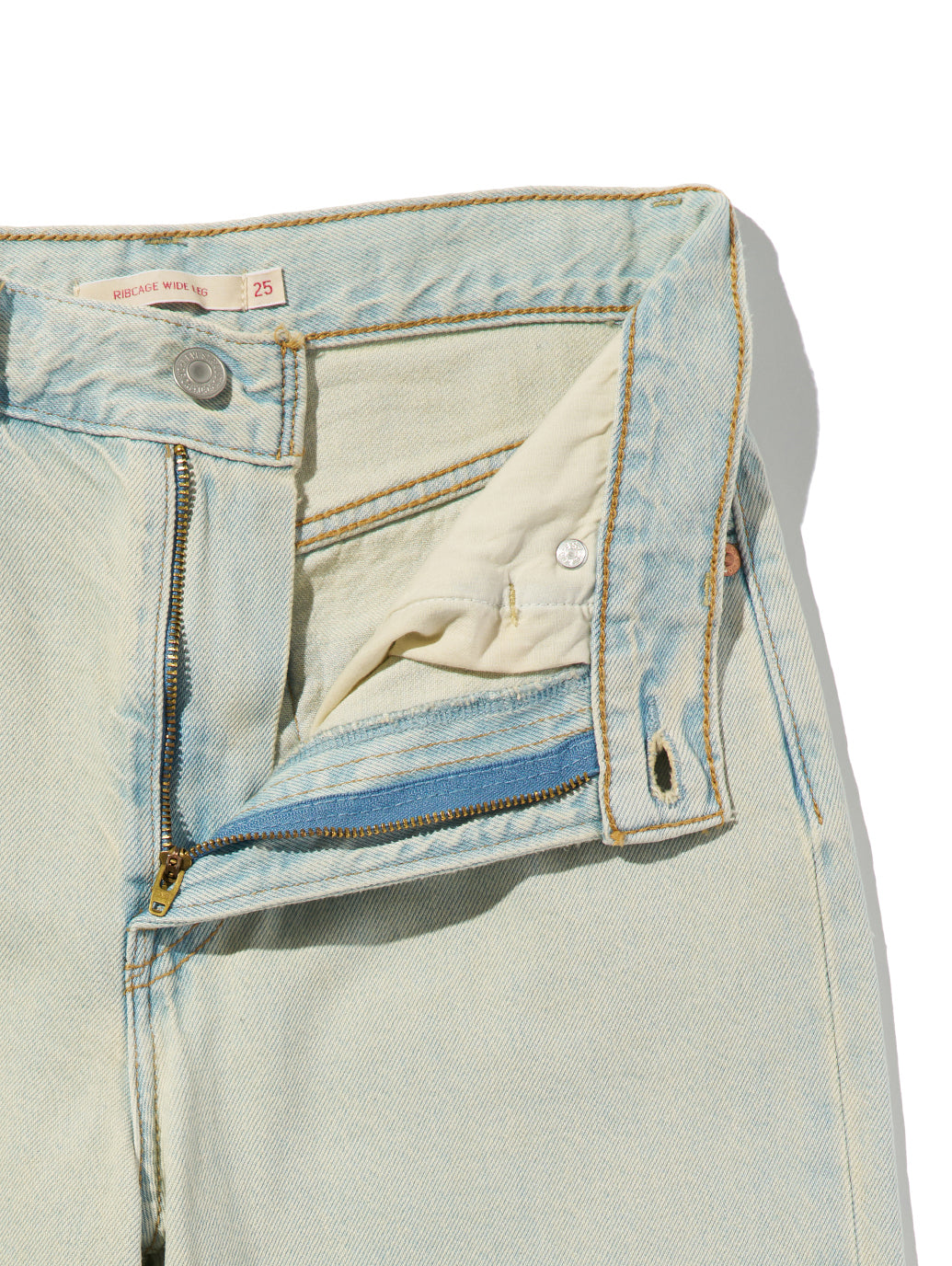 RIBCAGE WIDE LEG ジーンズ ライトインディゴ