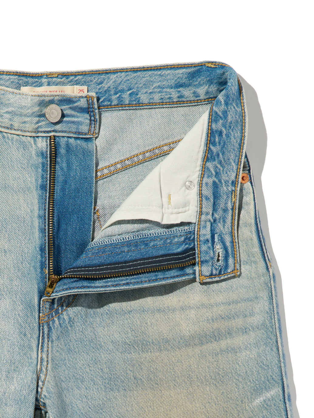 RIBCAGE WIDE LEG ジーンズ ライトインディゴ