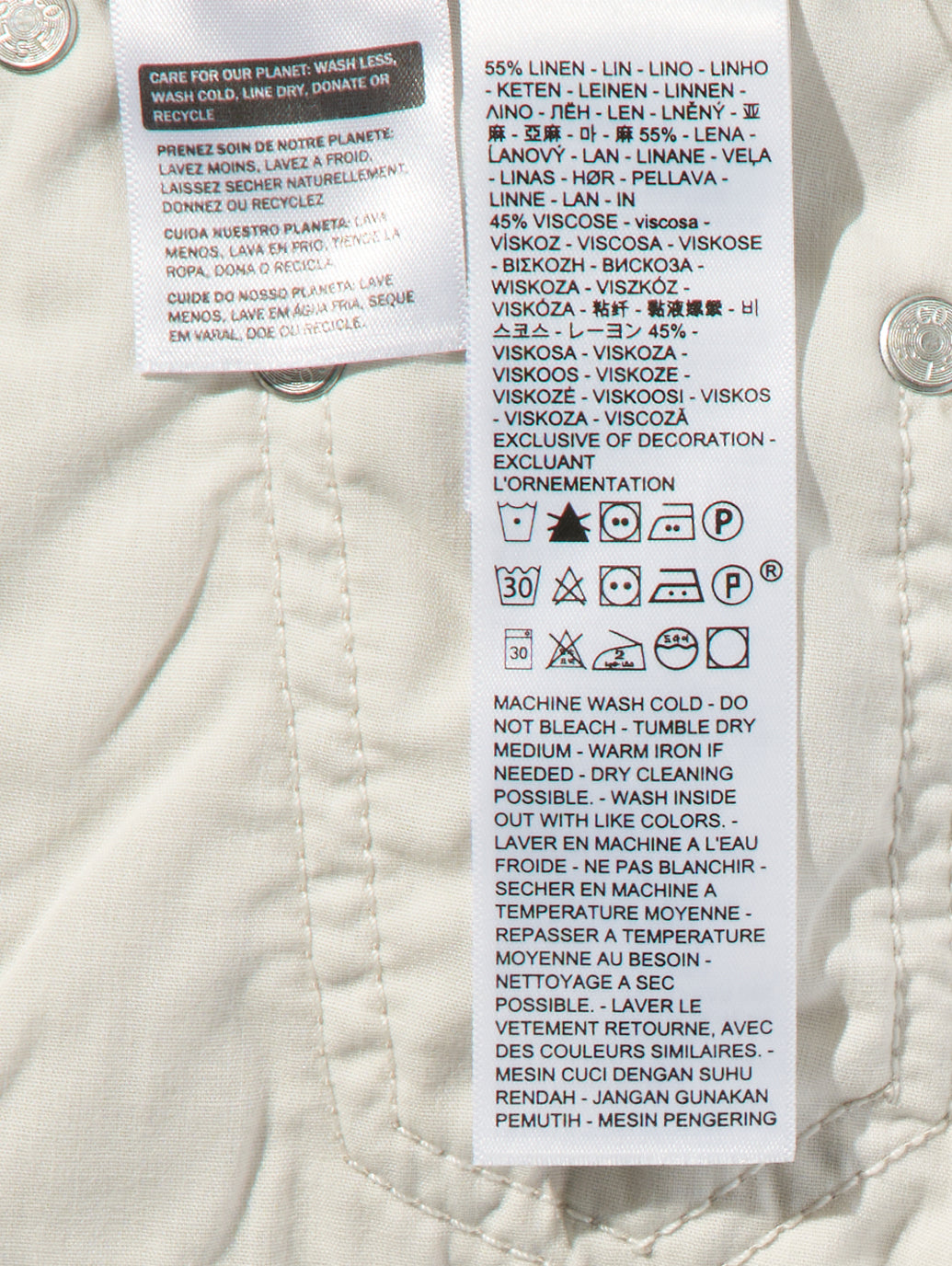 RIBCAGE WIDE LEG ジーンズ ホワイト