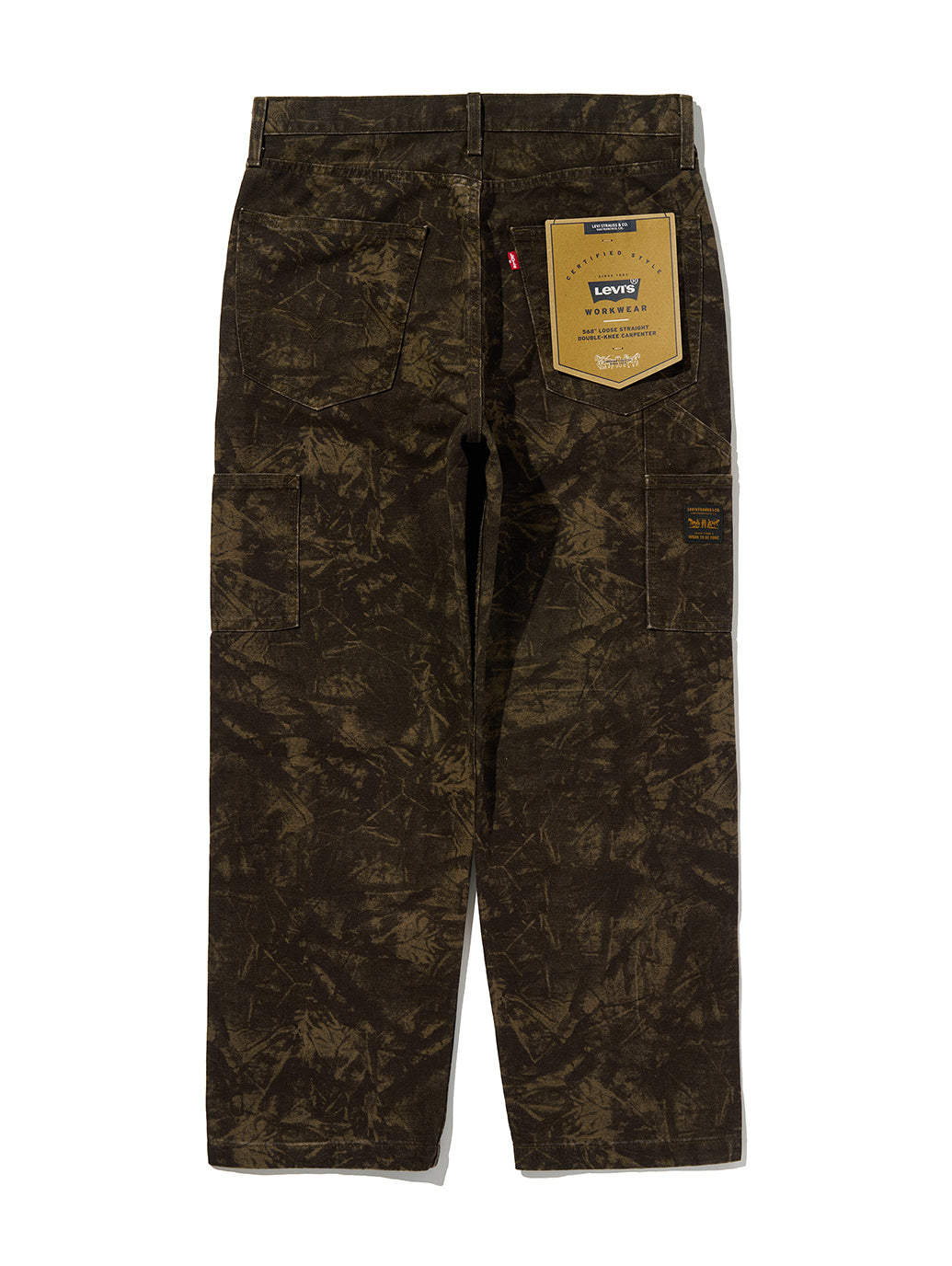 新品　clesste VINTAGE エフェクト　ダブルニー　パンツ WORKWEAR 568™ ルーズストレートダブルニーパンツ オリーブ