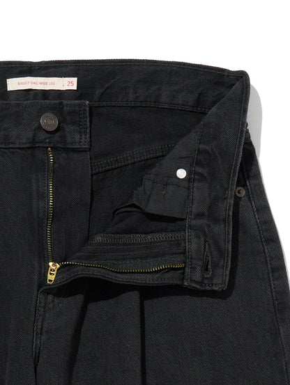 BAGGY DAD WIDE LEG ジーンズ ブラック