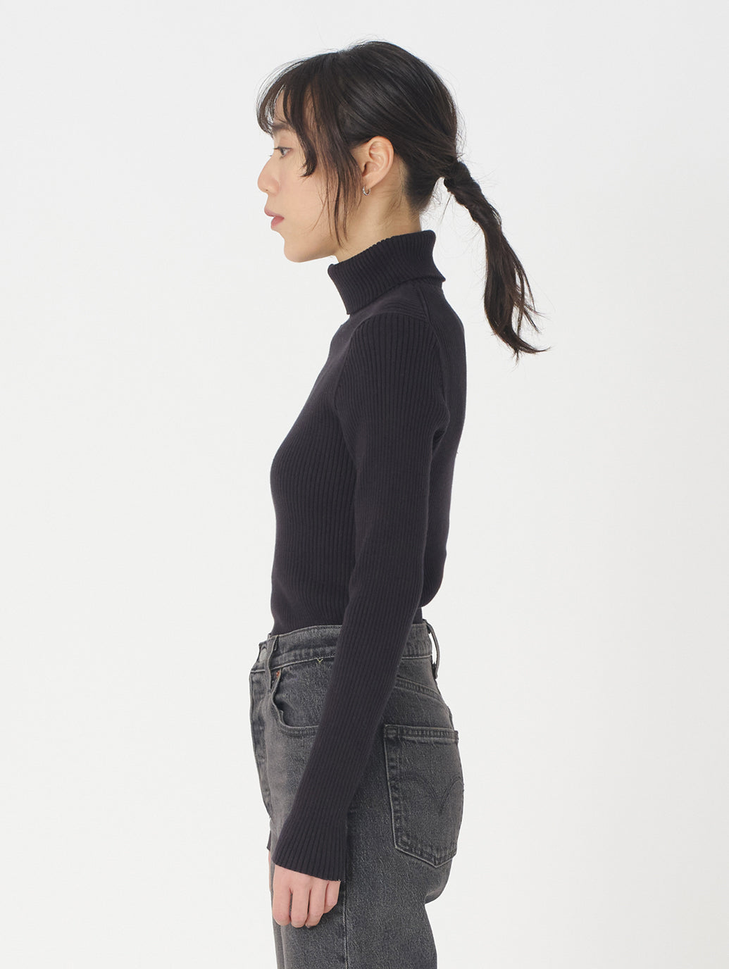 STONE  ブラック タートルネック ニット S エムエムシックス メゾンマルジェラ MM6 Maison Margiela 18AW