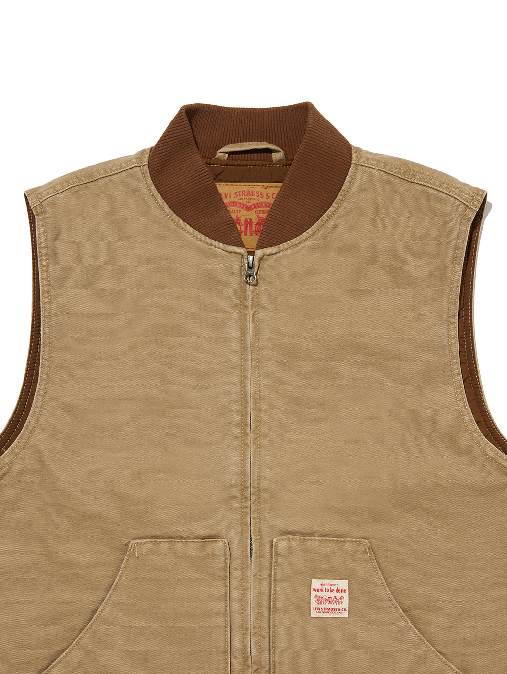 WORKWEAR SANSOME ベスト ベージュ TIGER'S EYE 