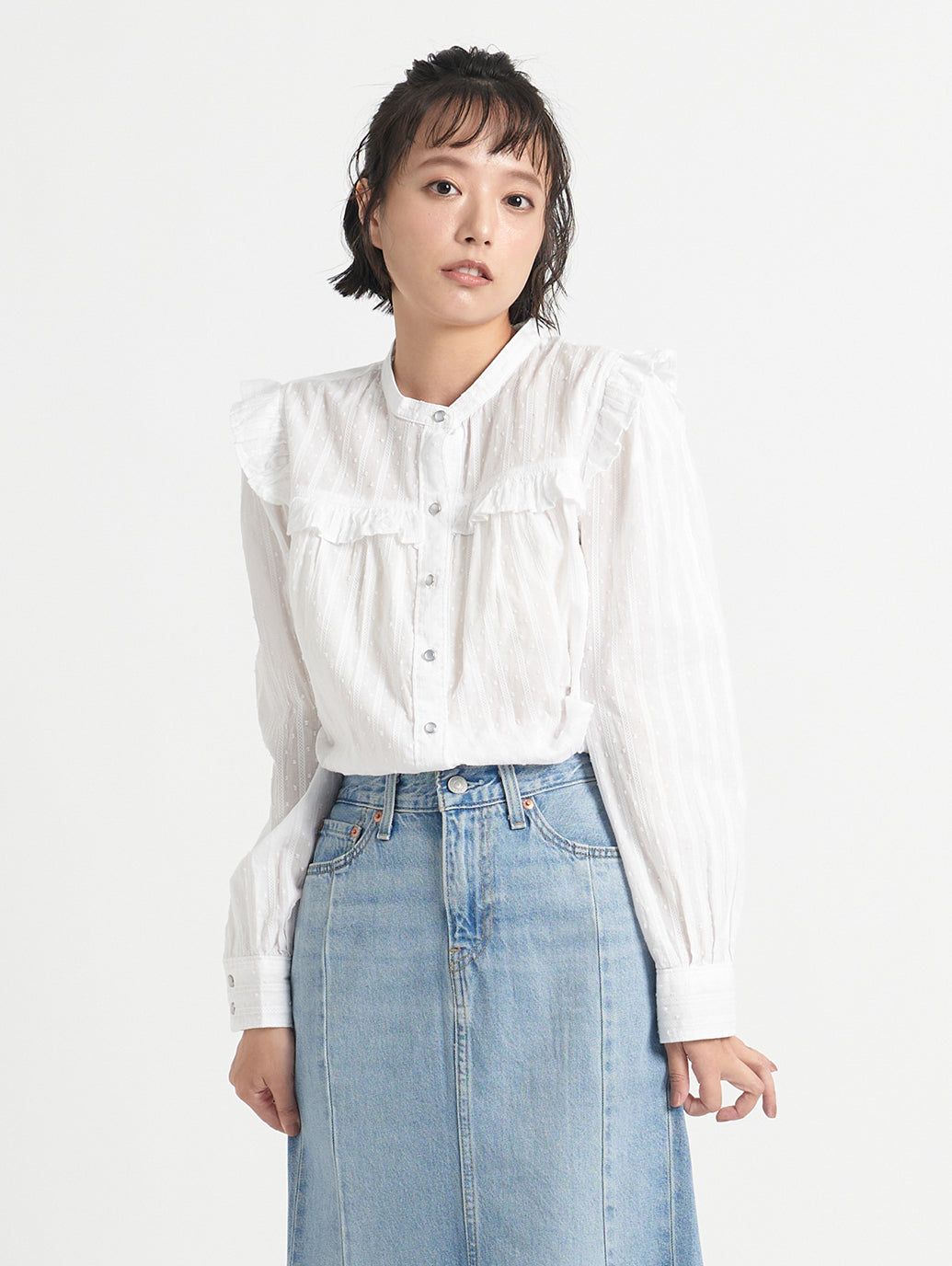 MARIE’S CLOSET GIANNA ブラウス ホワイト BRIGHT WHITE 