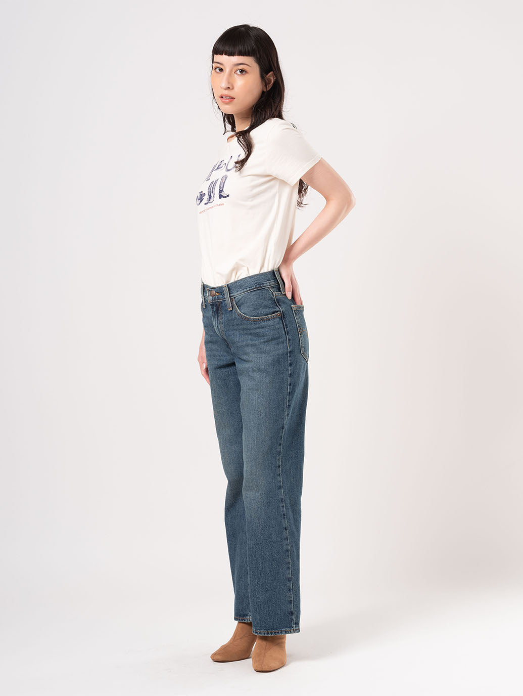 94 BAGGY ジーンズ ブーツカット ミディアムインディゴ 