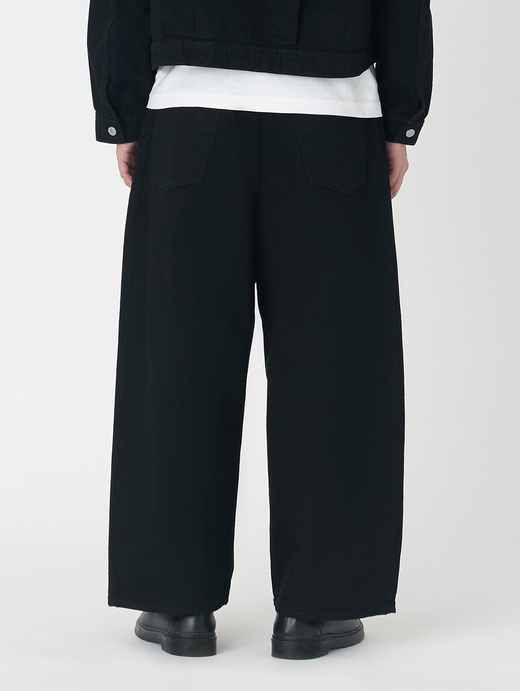 ワイドプリーツ CROP ブラック GRANITE MADE OF JAPAN 