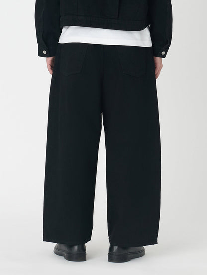 ワイドプリーツ CROP ブラック GRANITE MADE OF JAPAN 