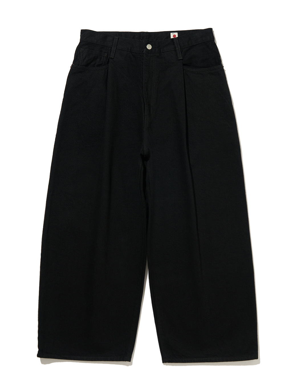 ワイドプリーツ CROP ブラック GRANITE MADE OF JAPAN 