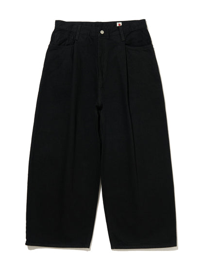 ワイドプリーツ CROP ブラック GRANITE MADE OF JAPAN 