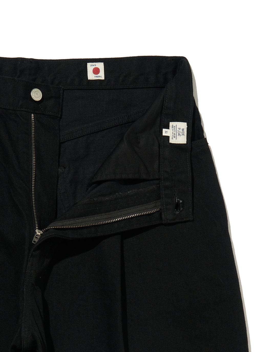 ワイドプリーツ CROP ブラック GRANITE MADE OF JAPAN 