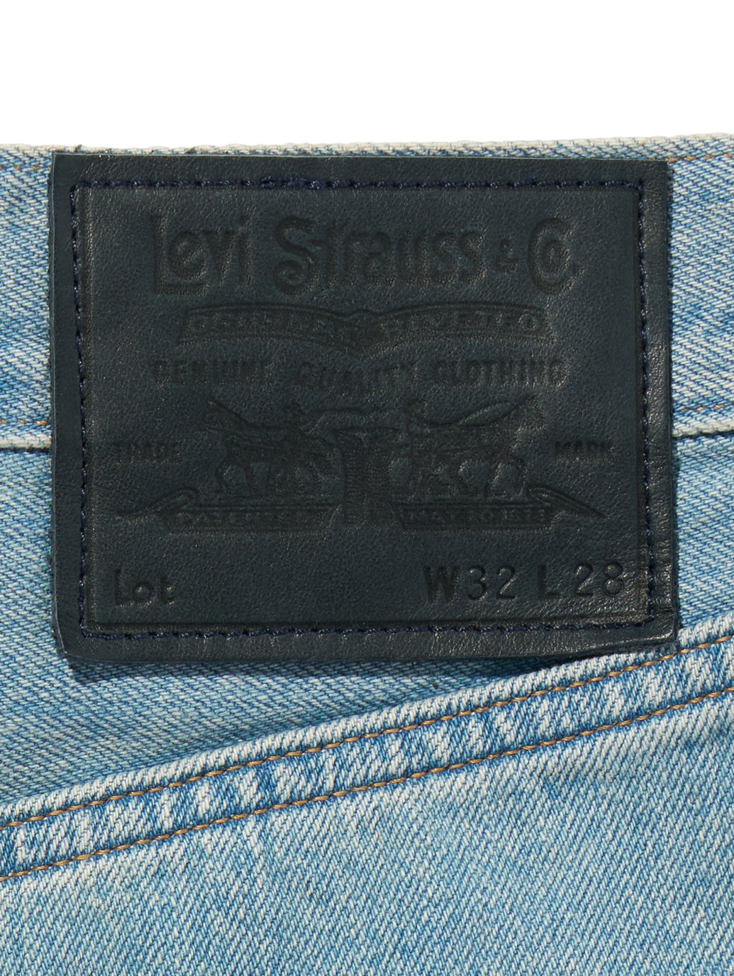 BLUETAB™ ワイドプリーツ CROP ジーンズ ライトインディゴ