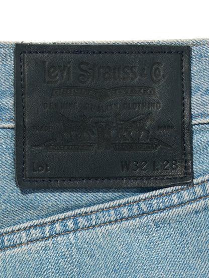 BLUETAB™ ワイドプリーツ CROP ジーンズ ライトインディゴ