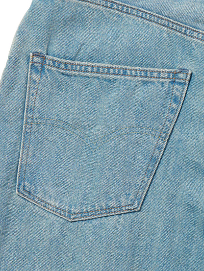 BLUETAB™ ワイドプリーツ CROP ジーンズ ライトインディゴ