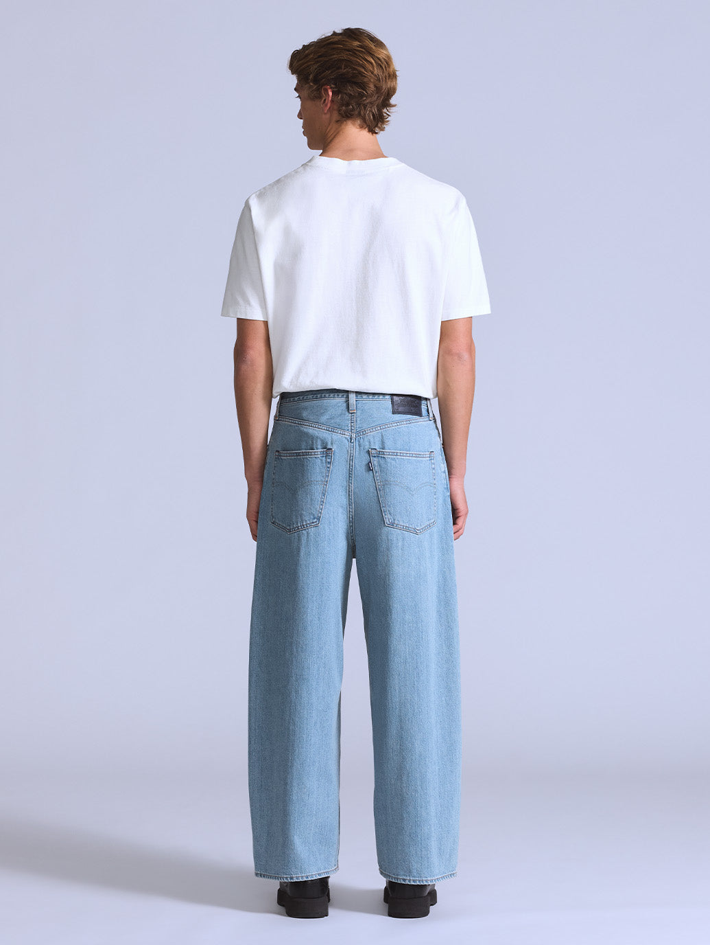 BLUETAB™ ワイドプリーツ CROP ジーンズ ライトインディゴ