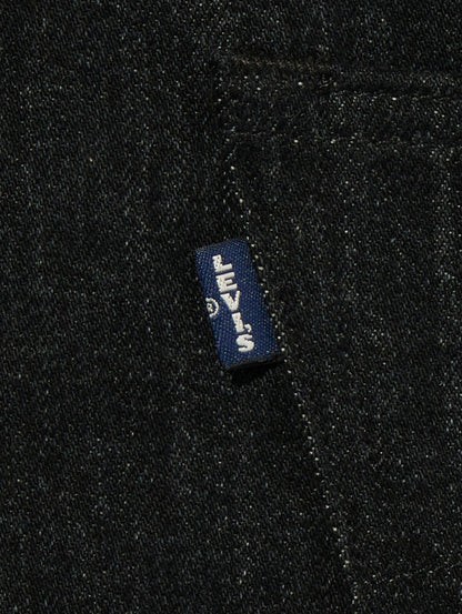 BLUETAB™ ワイドプリーツ CROP ジーンズ ブラック