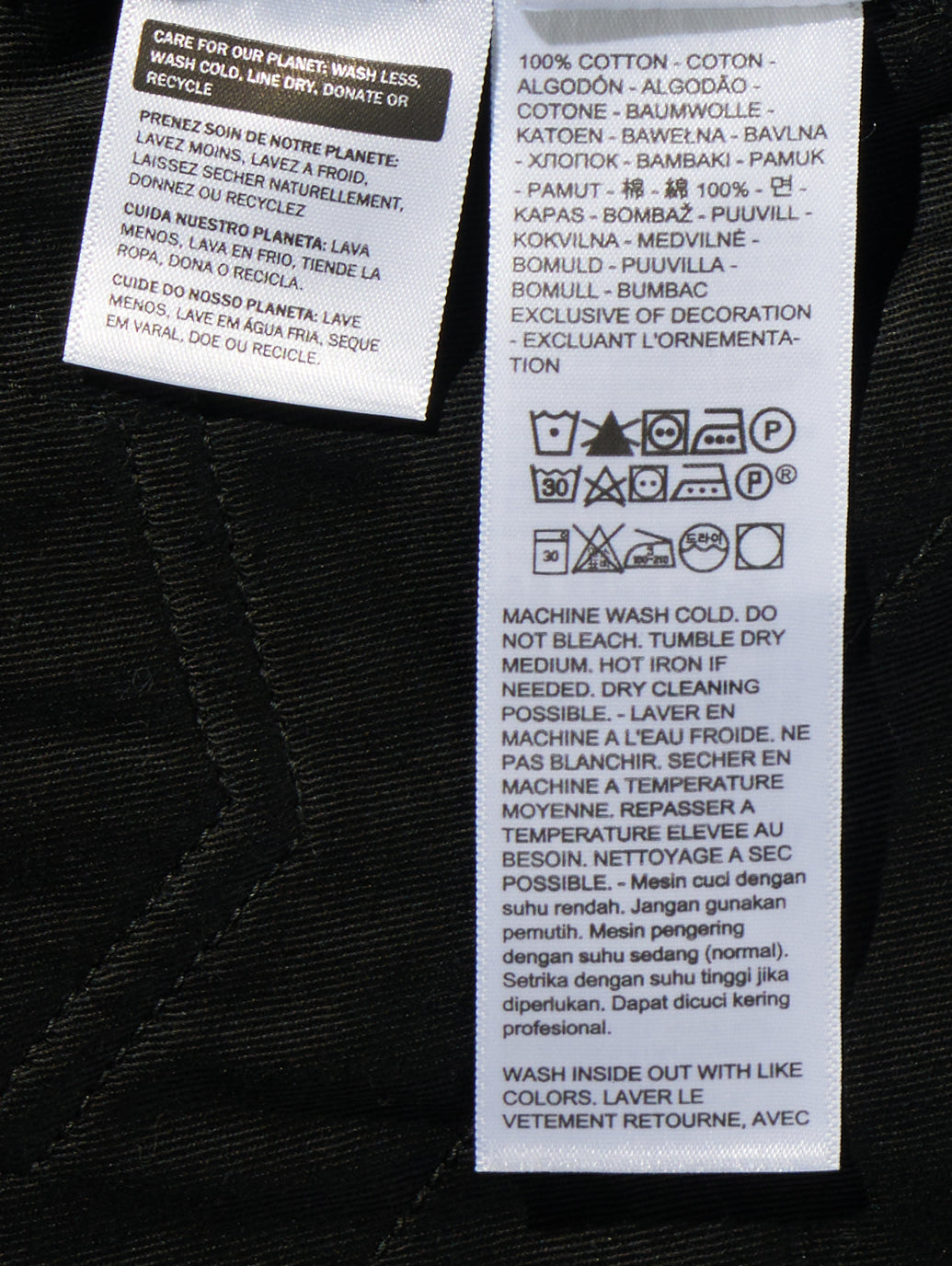 BLUETAB™ ワイドプリーツ CROP ジーンズ ブラック