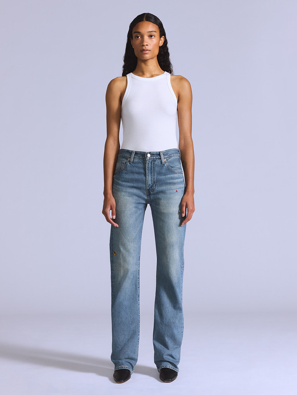 AYA MUSEダークデニム 曲線ステッチブルー Hyn ジーンズ AYA MUSEダークデニム 曲線ステッチブルー Hyn ジーンズ - メルカリ