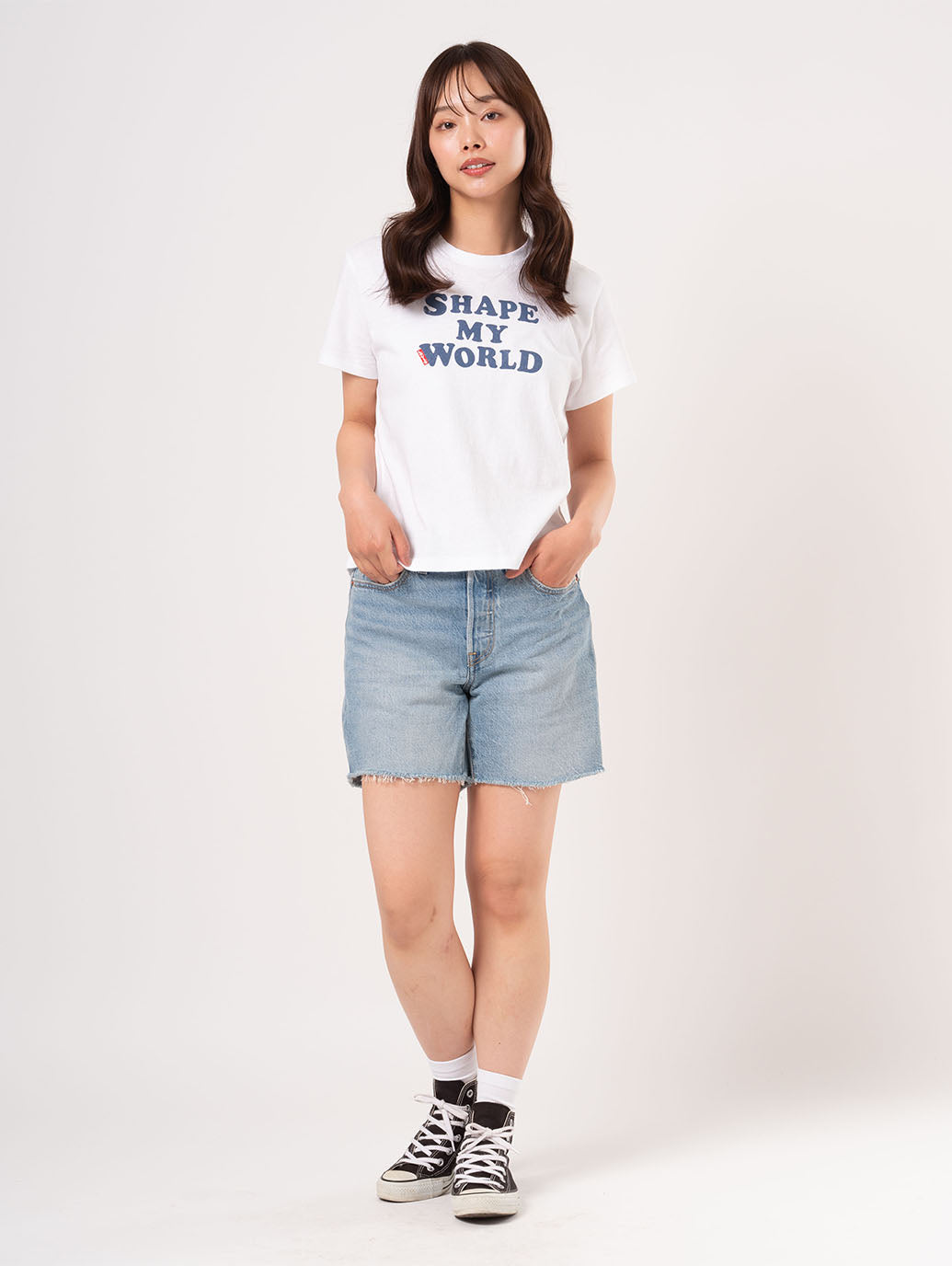 501® MID THIGH ショーツ ライトインディゴ