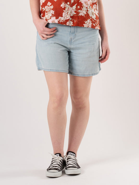 HIGH BAGGY ショートジーンズ ライトインディゴ 