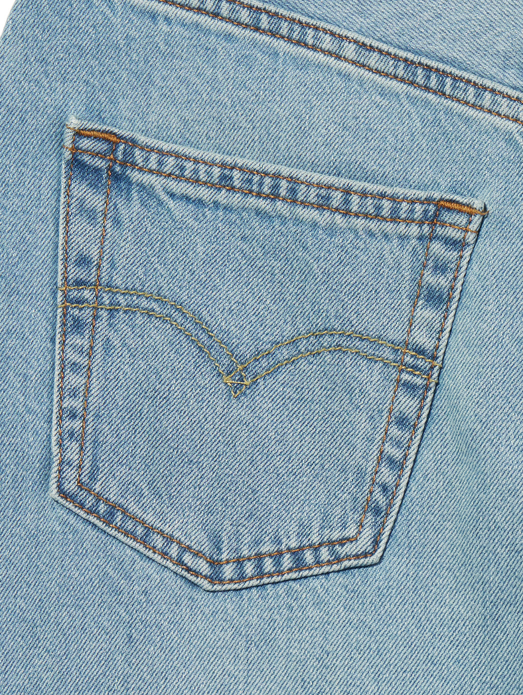 ハイライズ Aラインスカート ライトインディゴ 