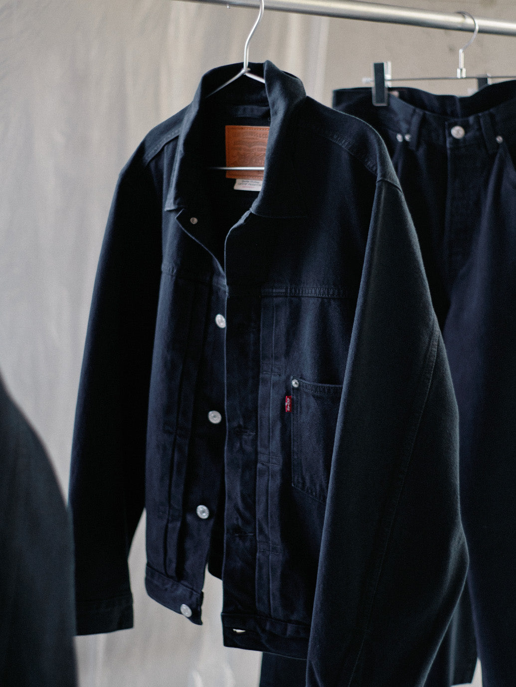 PREMIUM BLACK TYPE 1 TRUCKER JACKET