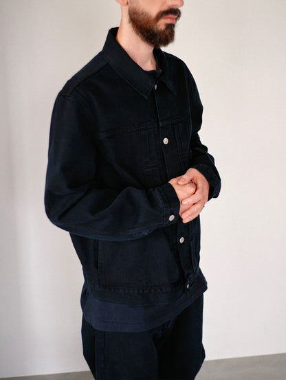 PREMIUM BLACK TYPE 1 TRUCKER JACKET