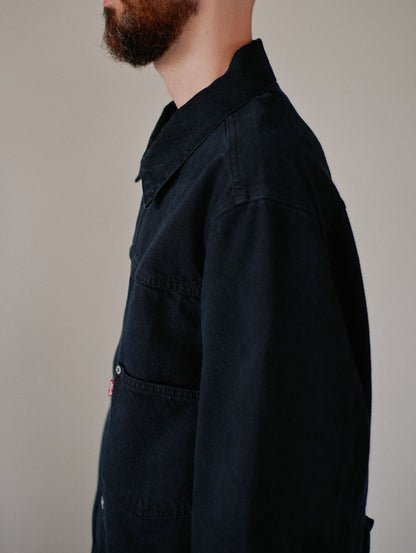 PREMIUM BLACK TYPE 1 TRUCKER JACKET