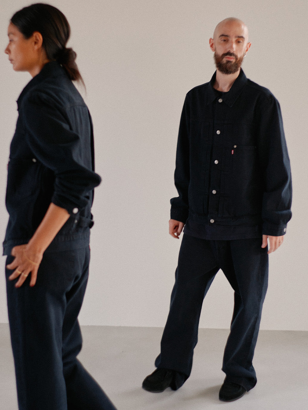 PREMIUM BLACK TYPE 1 TRUCKER JACKET