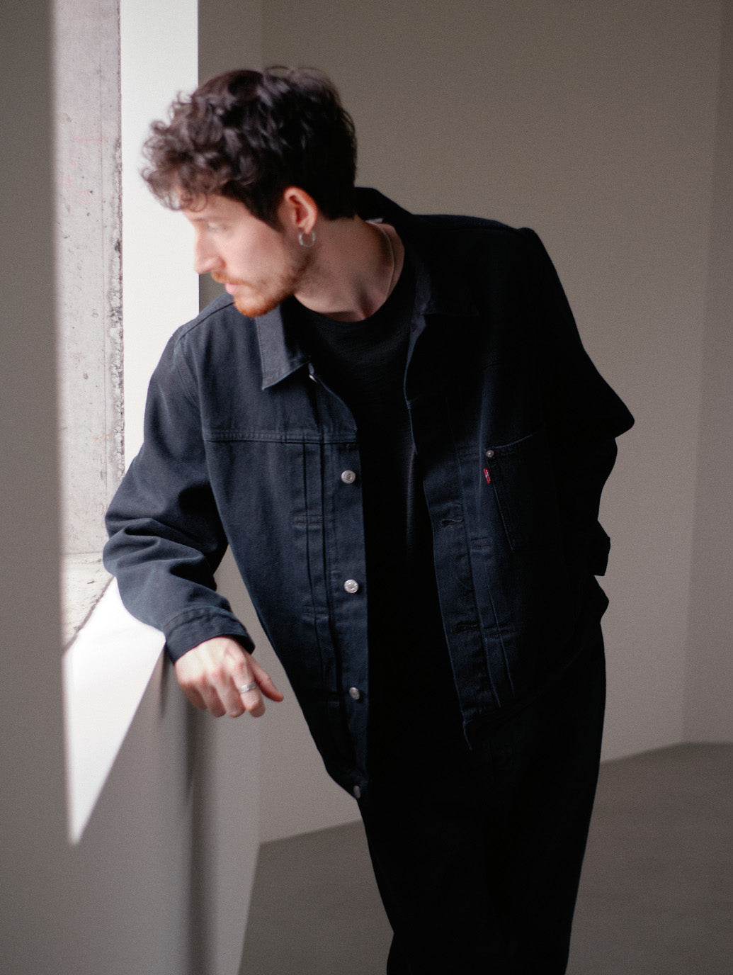 PREMIUM BLACK TYPE 1 TRUCKER JACKET