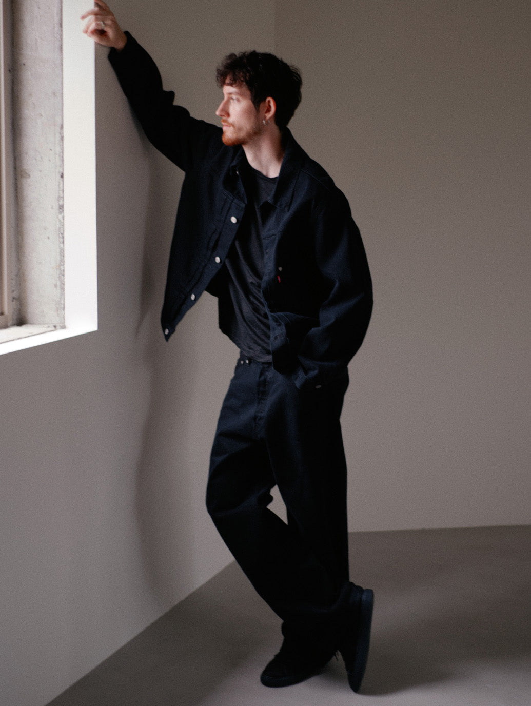 PREMIUM BLACK TYPE 1 TRUCKER JACKET