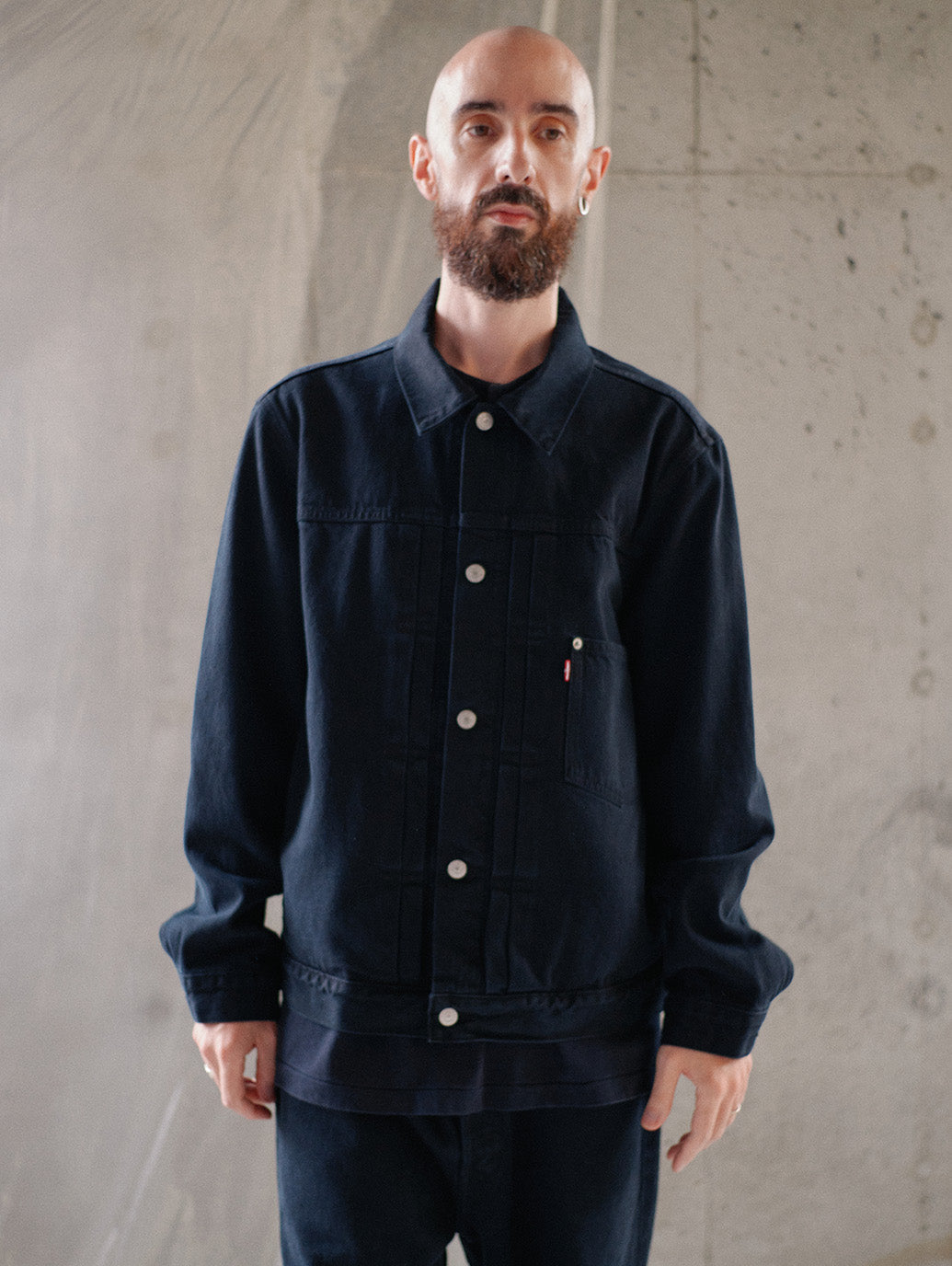 PREMIUM BLACK TYPE 1 TRUCKER JACKET