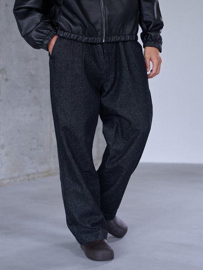 PREMIUM BLACK DENIM SLACKS