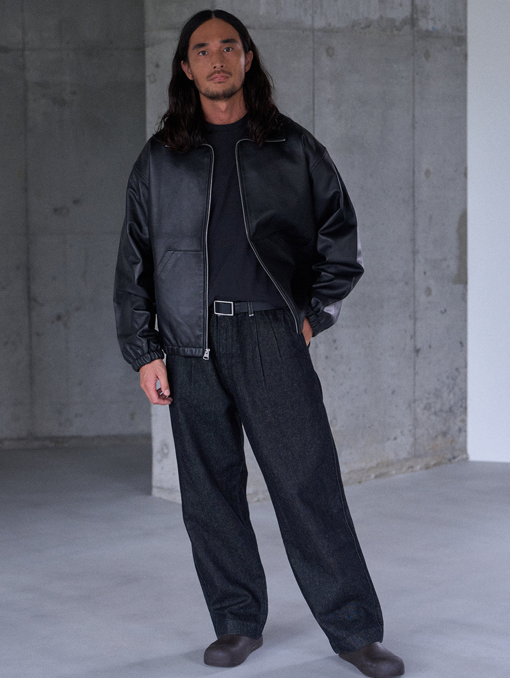 PREMIUM BLACK DENIM SLACKS