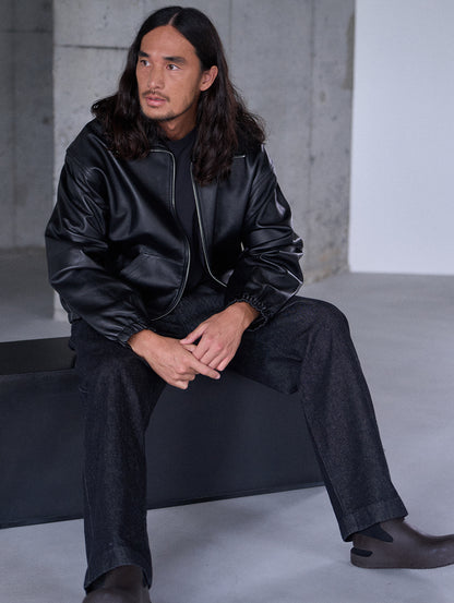 PREMIUM BLACK DENIM SLACKS