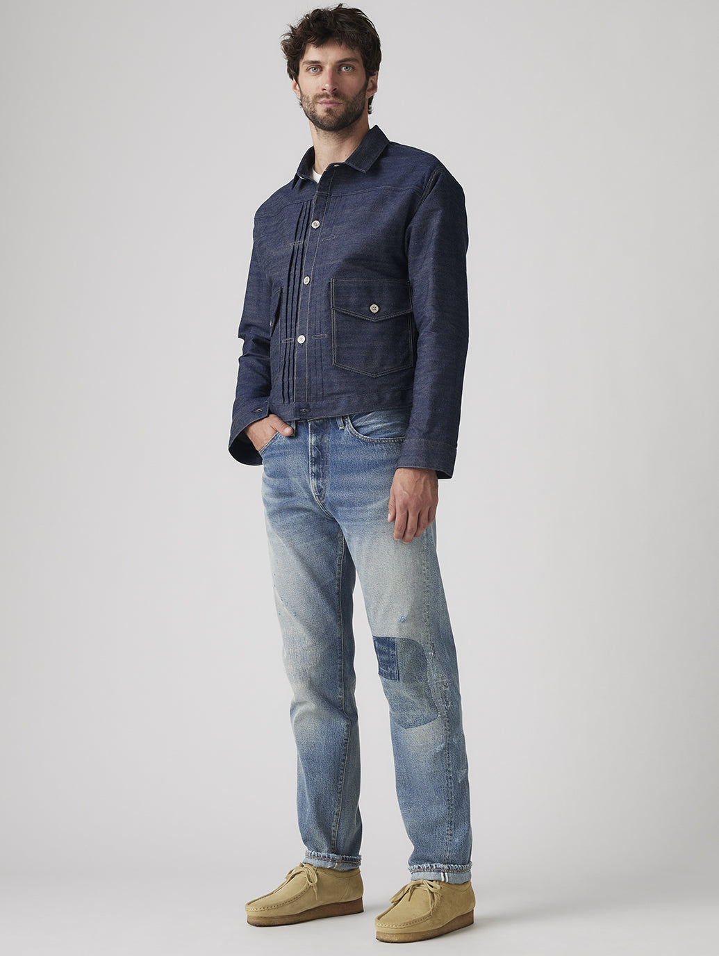 LEVI’S® X ERL フレア ライトインディゴ　リーバイスデニム　501 LEVI'S® VINTAGE CLOTHING 1954 501® ORIGINAL ジーンズ ライト