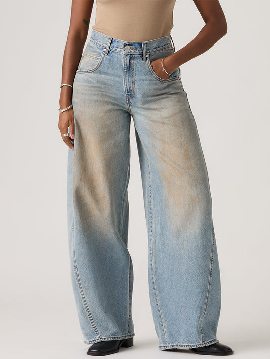 SUPER BAGGY バレルジーンズ ライトインディゴ