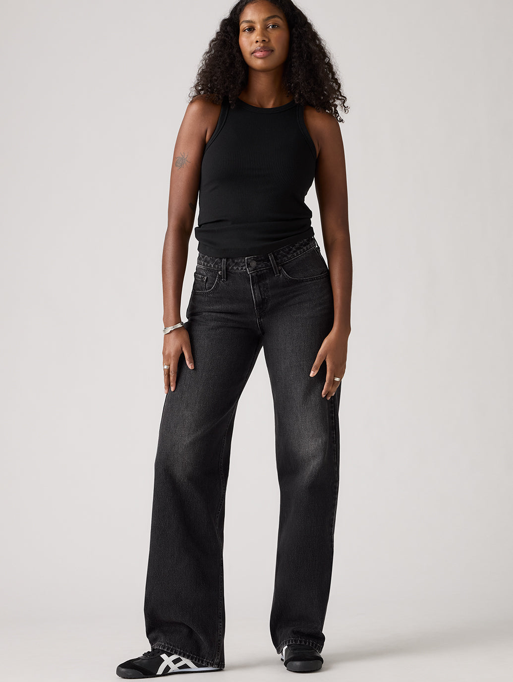 LOW LOOSE ジーンズ ブラック