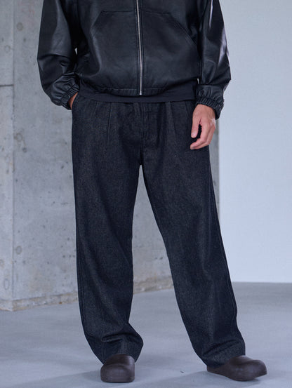 PREMIUM BLACK DENIM SLACKS