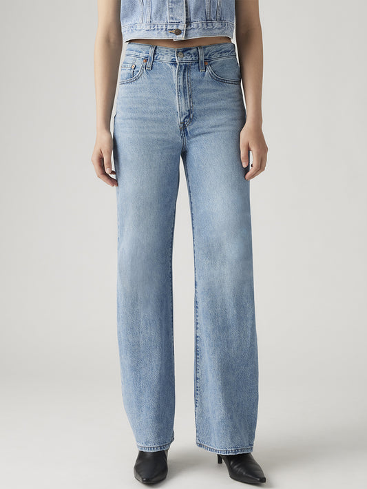 RIBCAGE WIDE LEG ジーンズ ライトインディゴ