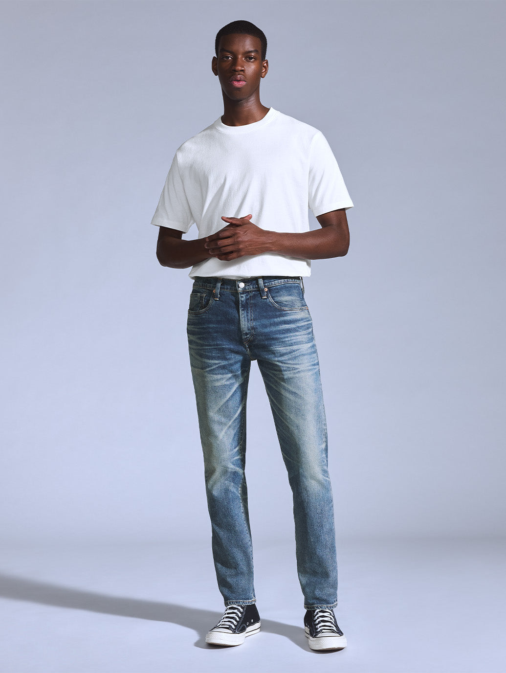 BLUETAB™ 502™ テーパードジーンズ ミディアムインディゴ MADE IN JAPAN 