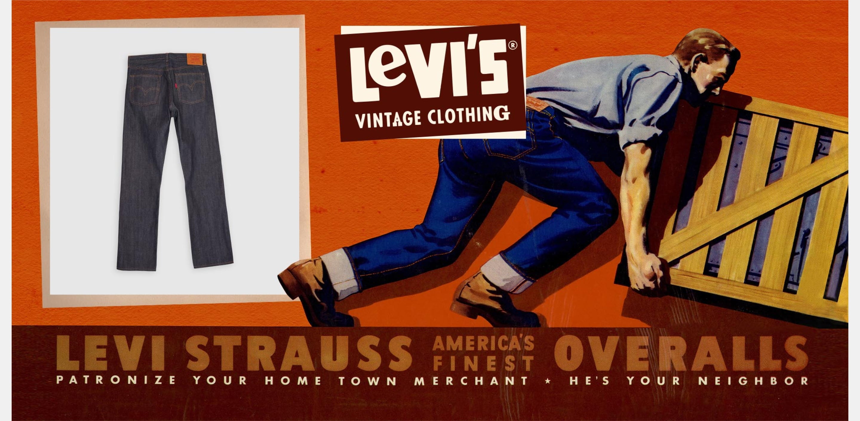 リーバイス バナー lvc デニム ヴィンテージ 看板 LEVI'S Levi's® Vintage Clothing（リーバイス® ヴィンテージ クロージング