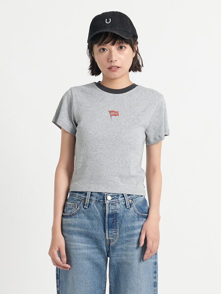 エッセンシャル SPORTY Tシャツ グレー MINI FLAG