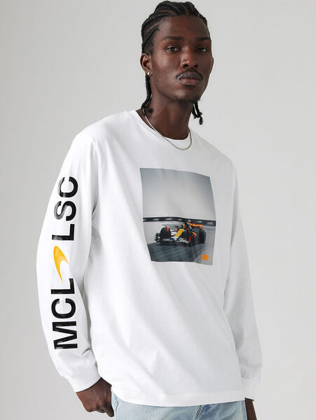 LEVI'S® x MCLAREN グラフィック ロングスリーブTシャツ ホワイト