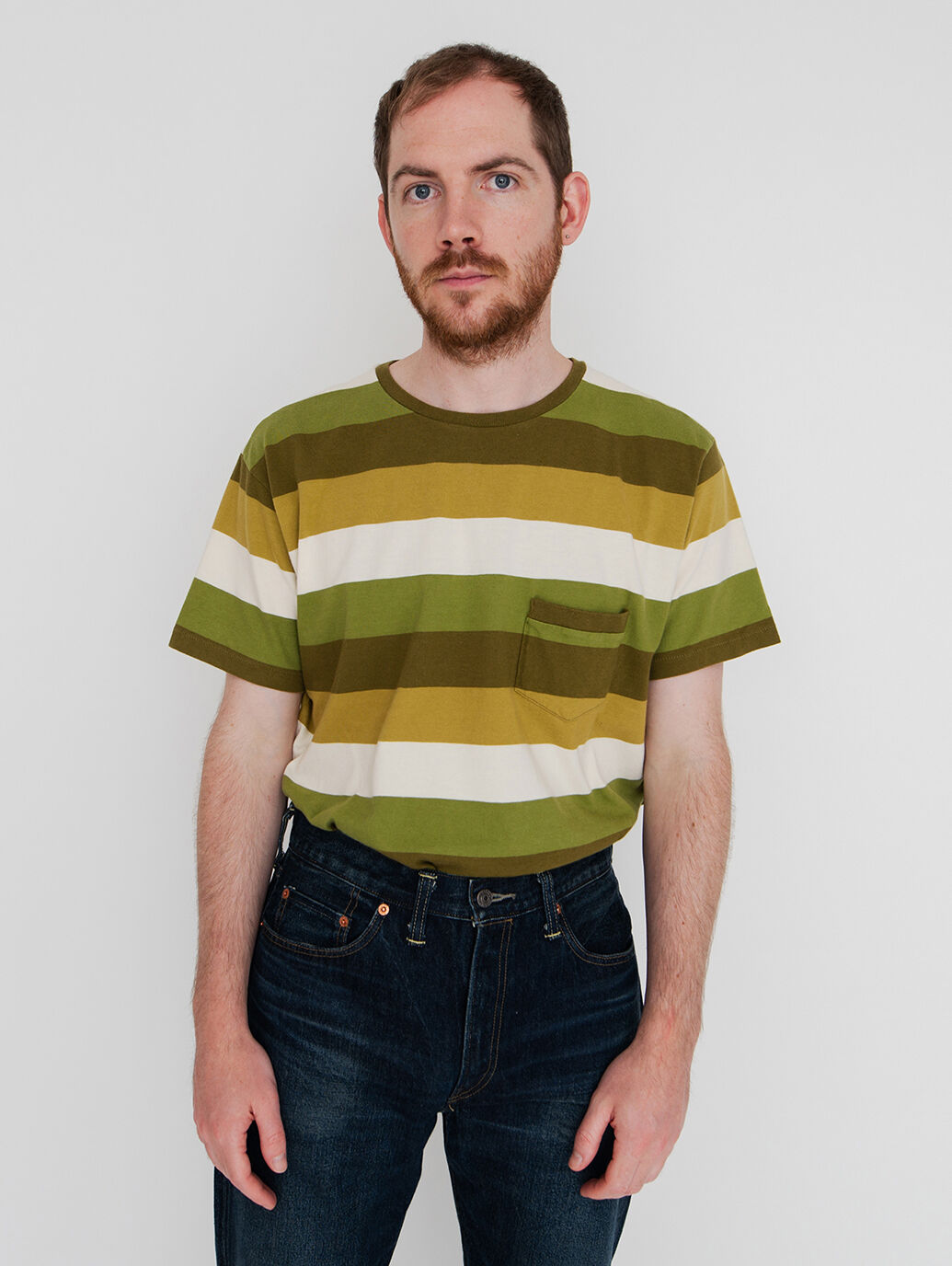 LEVI'S® VINTAGE CLOTHING1940'S SPLIT HEM Tシャツ LVC GREEN ECRU 