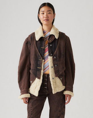 LEVI’S® x KIKO KOSTADINOV パネルジャケット ブラウン SHERPA