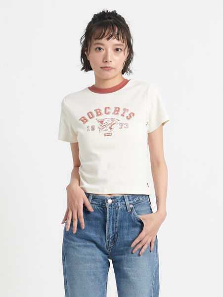 エッセンシャル SPORTY Tシャツ ホワイト BOBCATS EGRET