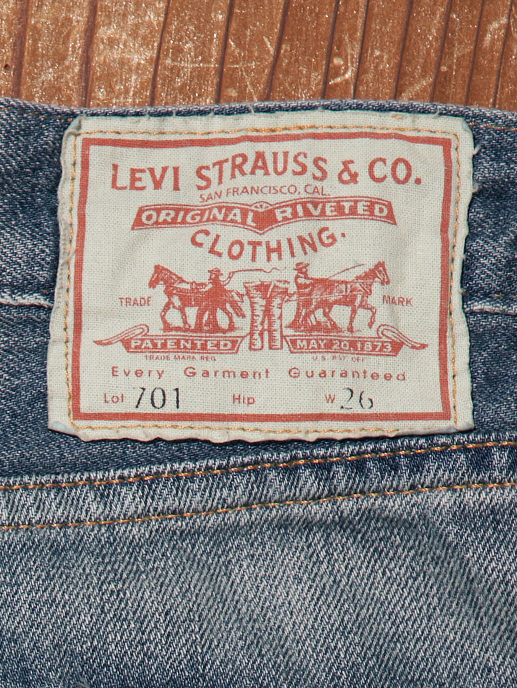 LEVI'S® VINTAGE CLOTHING 1950'S 701 ジーンズ ANZA インディゴ WORN 