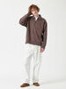 LEVI'S® SKATE ハーフジップシャツ ブラウン PEPPERCORN